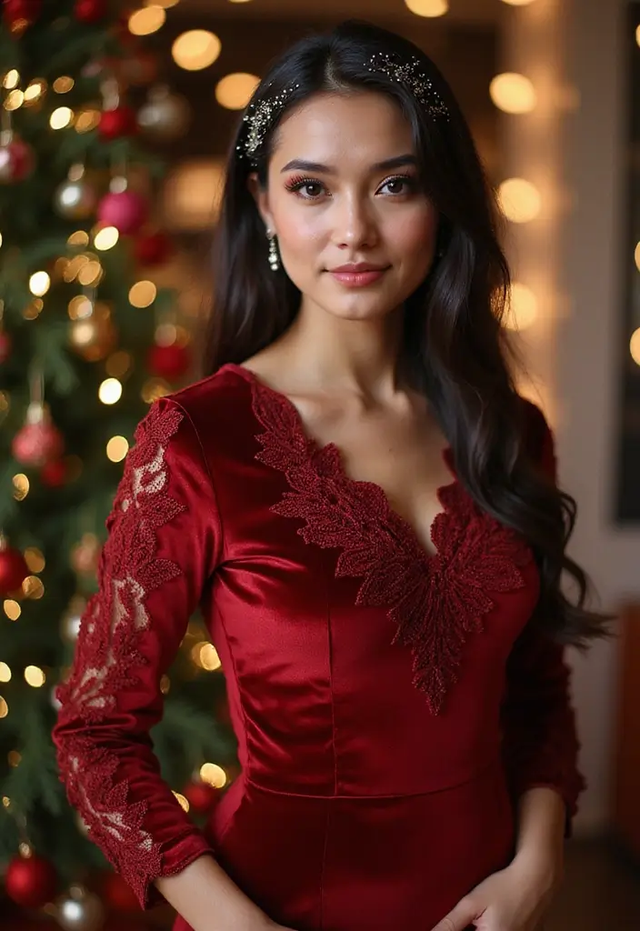 26 Hairstyles for Christmas Party That Stand Out - 25. Sleek Back with Glitter