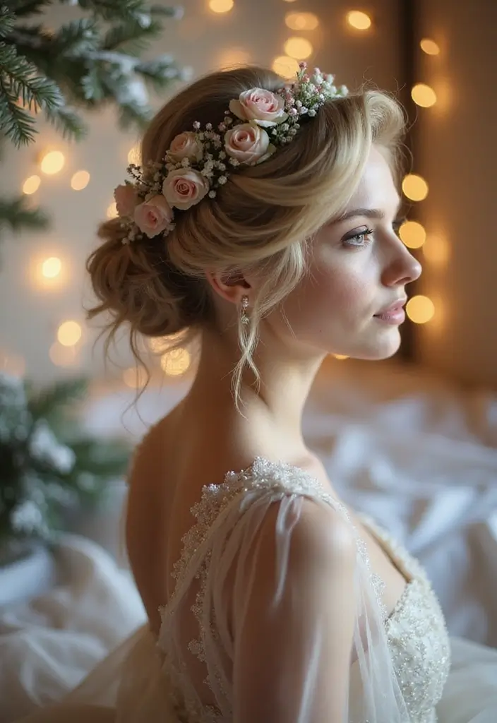 26 Hairstyles for Christmas Party That Stand Out - 26. Enchanting Fairy Tale Updo