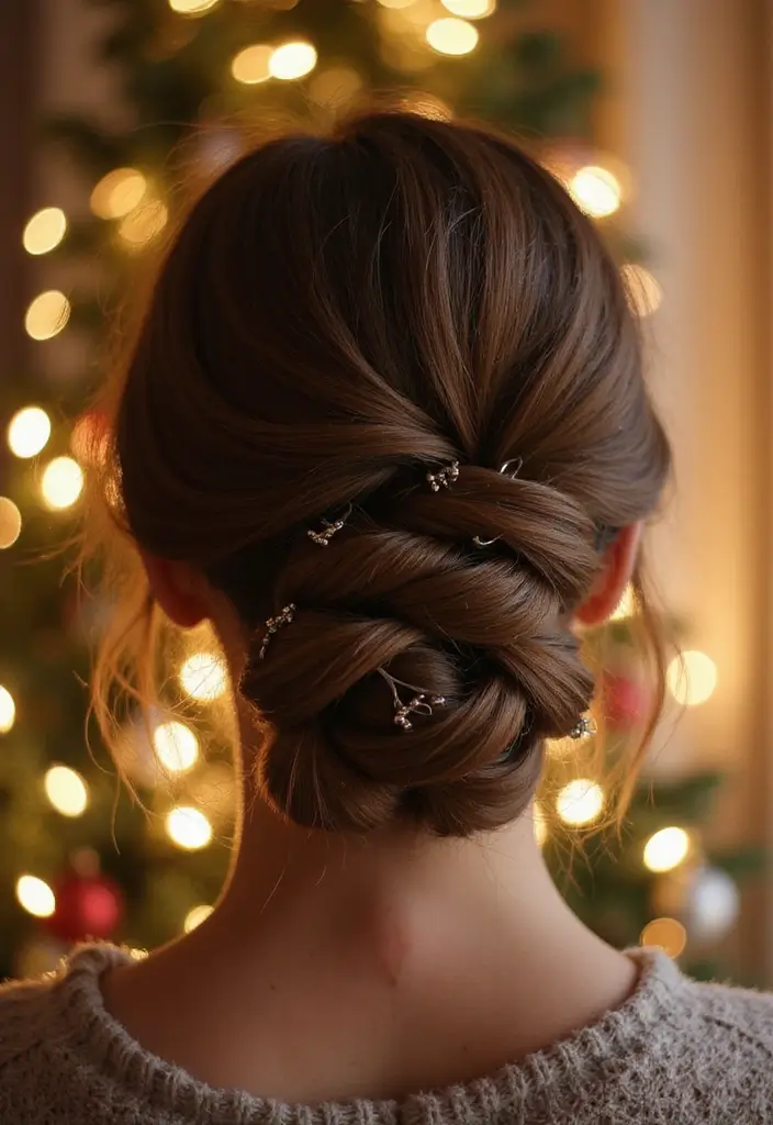 26 Hairstyles for Christmas Party That Stand Out - 3. Chic French Twist