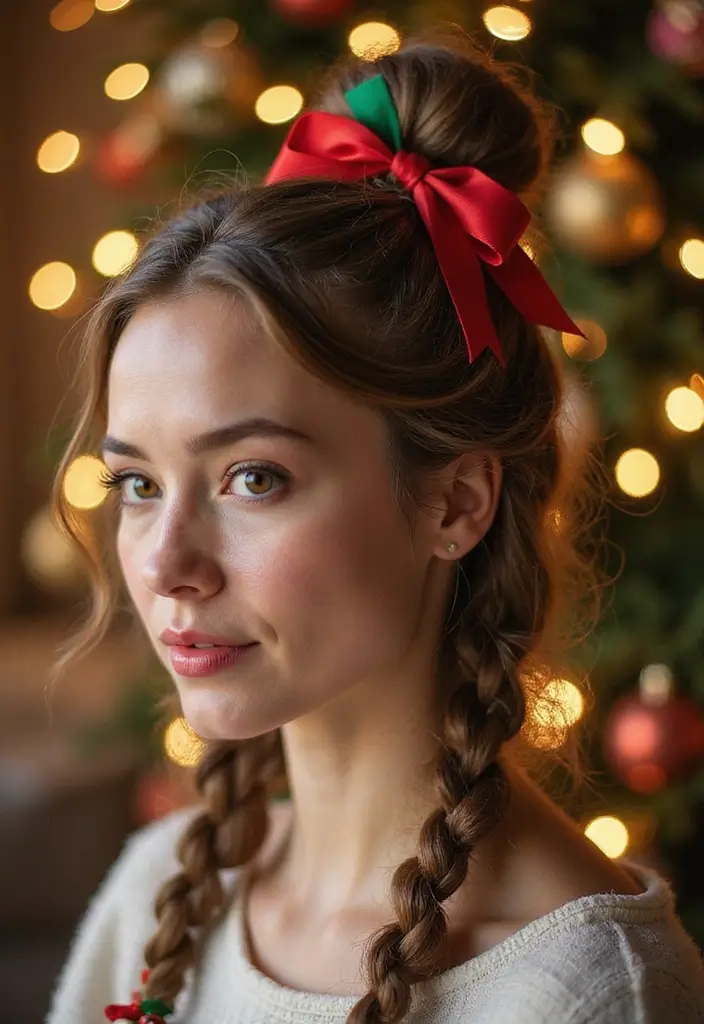 26 Hairstyles for Christmas Party That Stand Out - 4. Festive Braided Updo