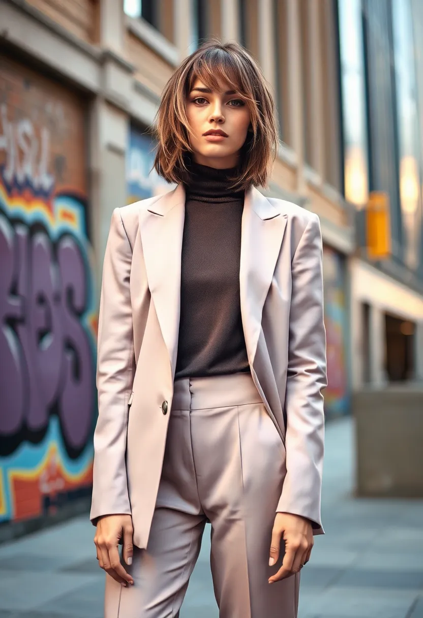 26 Layered Haircuts for Curly Hair That Add Volume - 11. Layered Cut with Asymmetrical Bangs