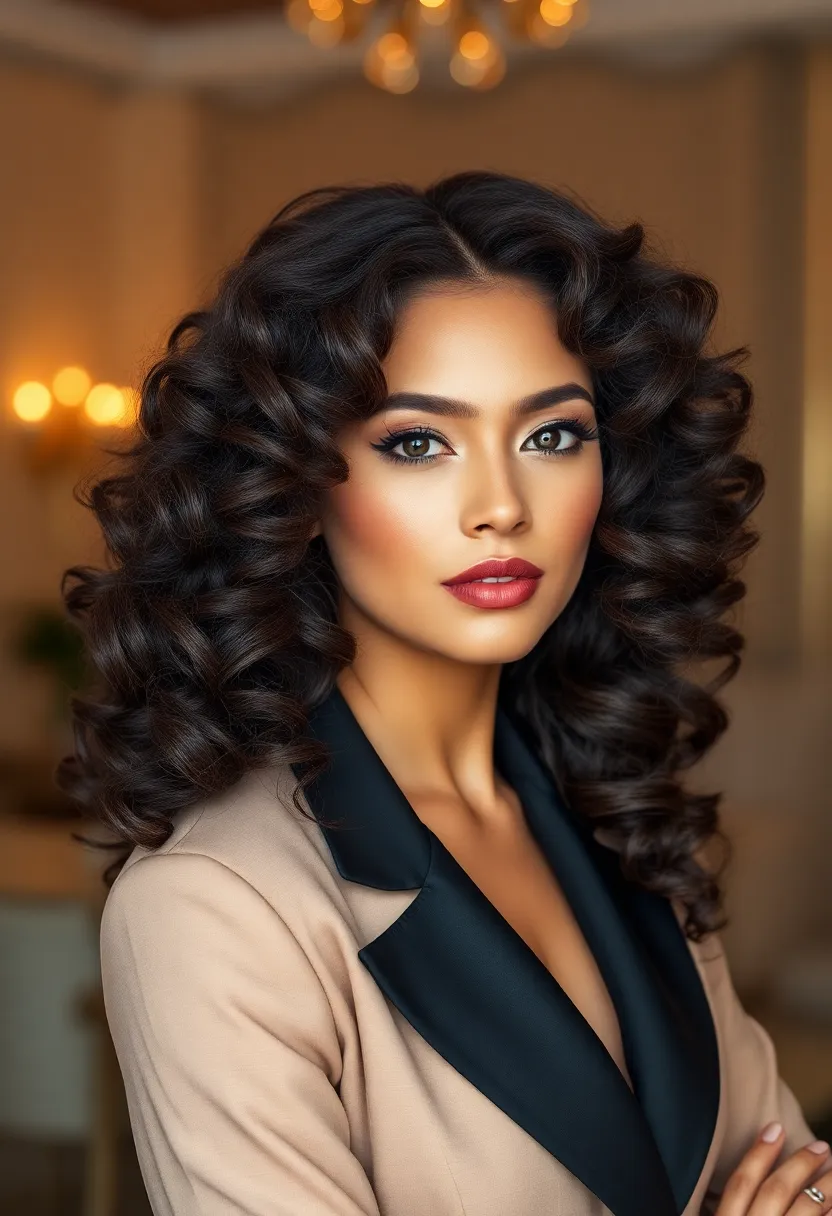 26 Layered Haircuts for Curly Hair That Add Volume - 24. Curly Hair with Defined Layers