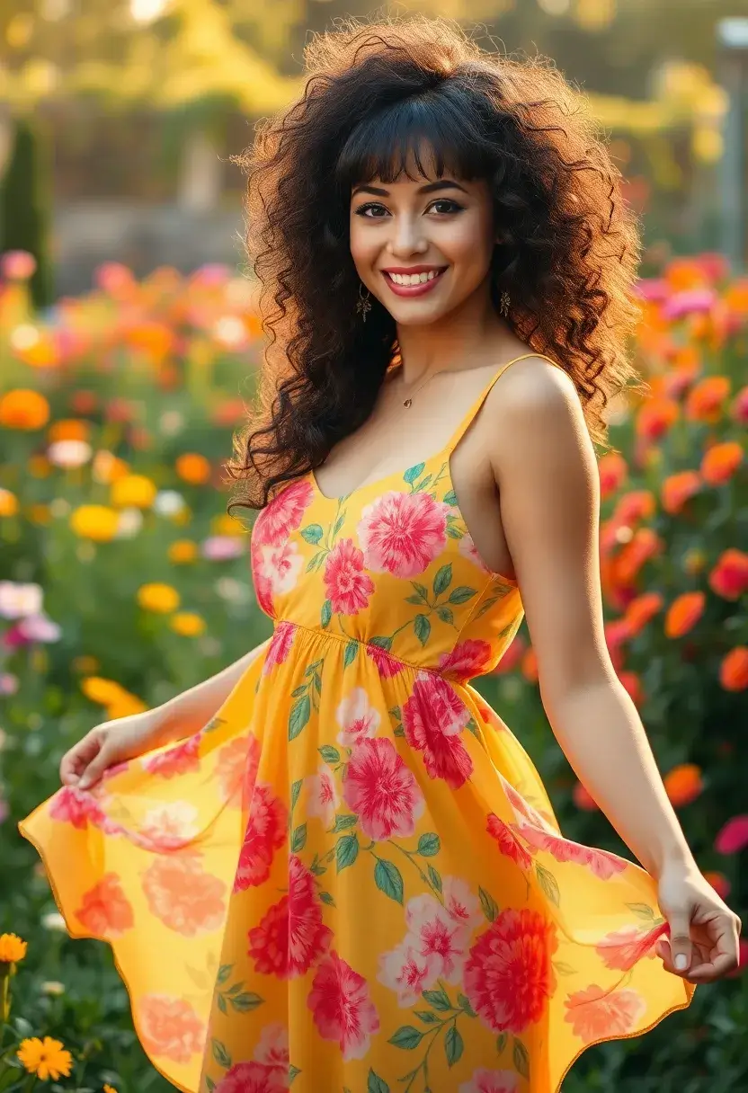26 Permed Short Hairstyles That Make a Statement - 11. Voluminous Curls with Bangs