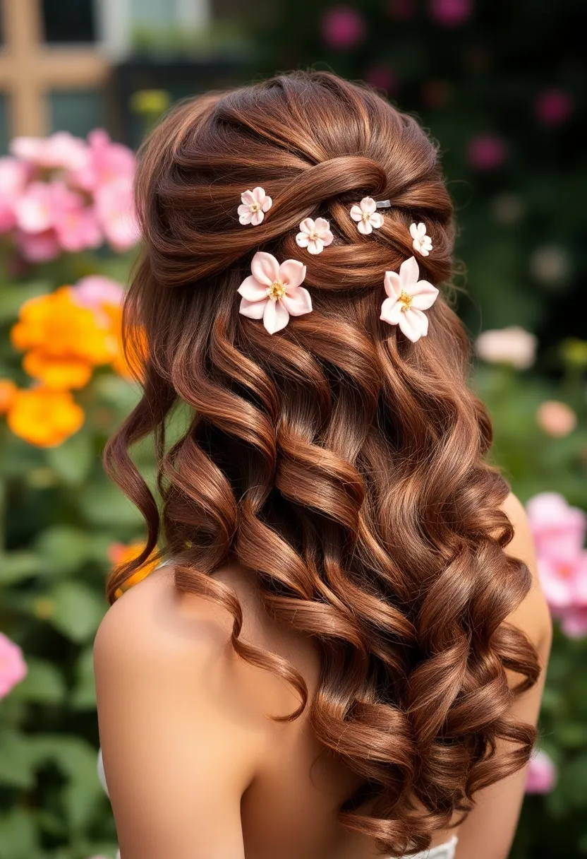 26 Permed Short Hairstyles That Make a Statement - 12. Curly Half-Up, Half-Down