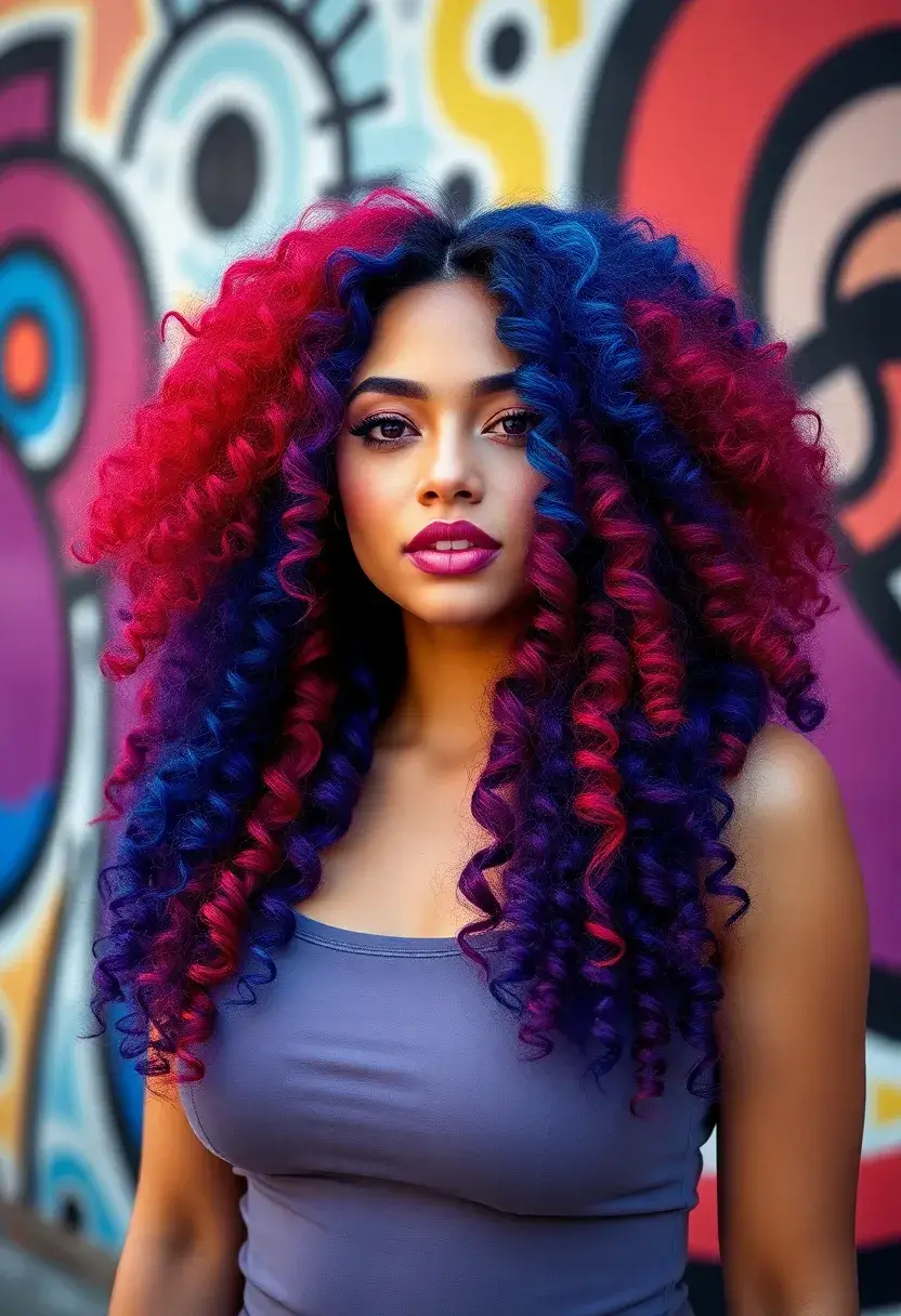 26 Permed Short Hairstyles That Make a Statement - 14. Bold Color Curls