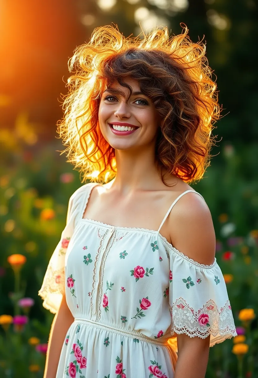 26 Permed Short Hairstyles That Make a Statement - 16. Tousled Curls with Highlights