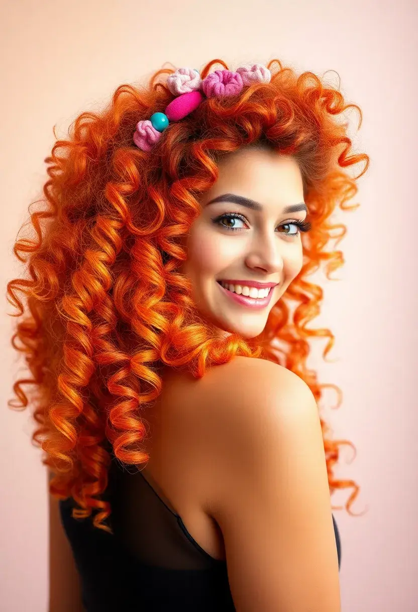 26 Permed Short Hairstyles That Make a Statement - 25. Funky Curls with Accessories