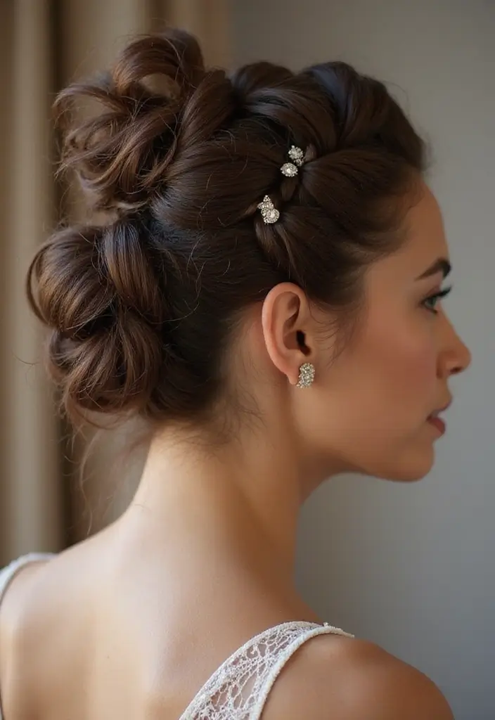 26 Popular Hairstyles Short That Make a Statement - 26. Curly Twisted Bun