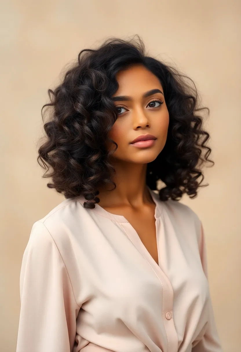 26 Short Butterfly Haircut Styles to Try Now - 10. Curly A-Line Bob