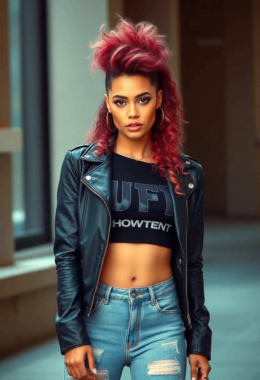 26 Short Butterfly Haircut Styles to Try Now - 13. Curly Mohawk