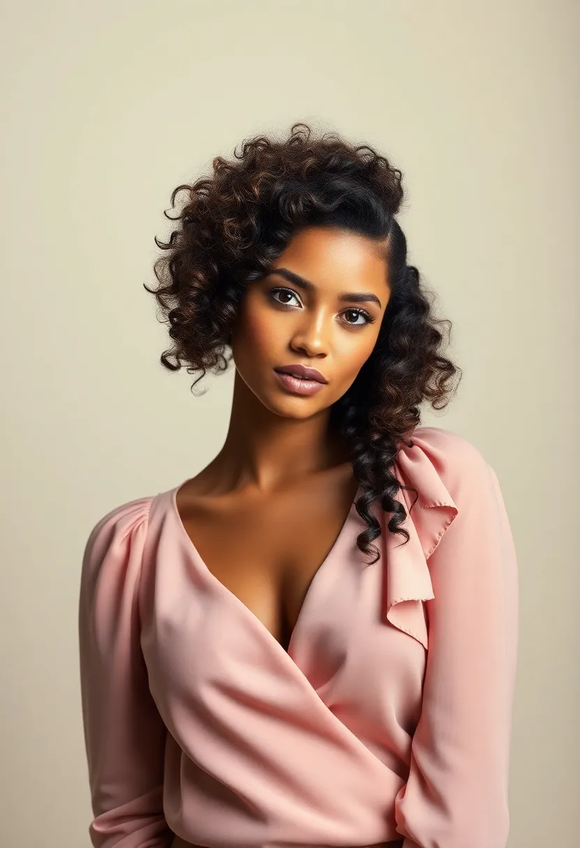 26 Short Butterfly Haircut Styles to Try Now - 24. Curly Tapered Cut