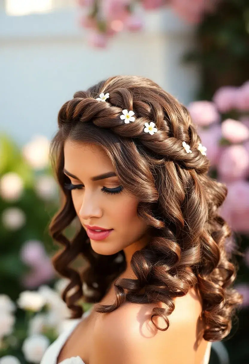 26 Short Butterfly Haircut Styles to Try Now - 26. Curly Crown Braid