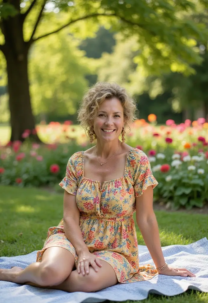 26 Short Hairstyles for Over 60 That Look Fabulous - 17. Curly Top Knot