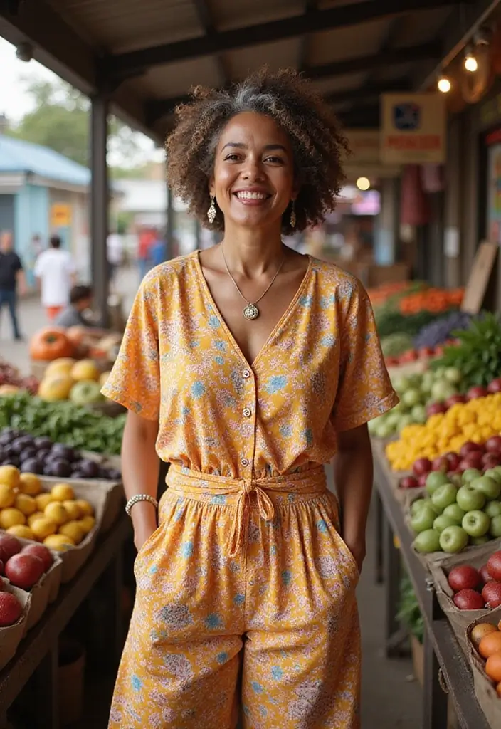 26 Short Hairstyles for Over 60 That Look Fabulous - 19. Curly Jumpsuit