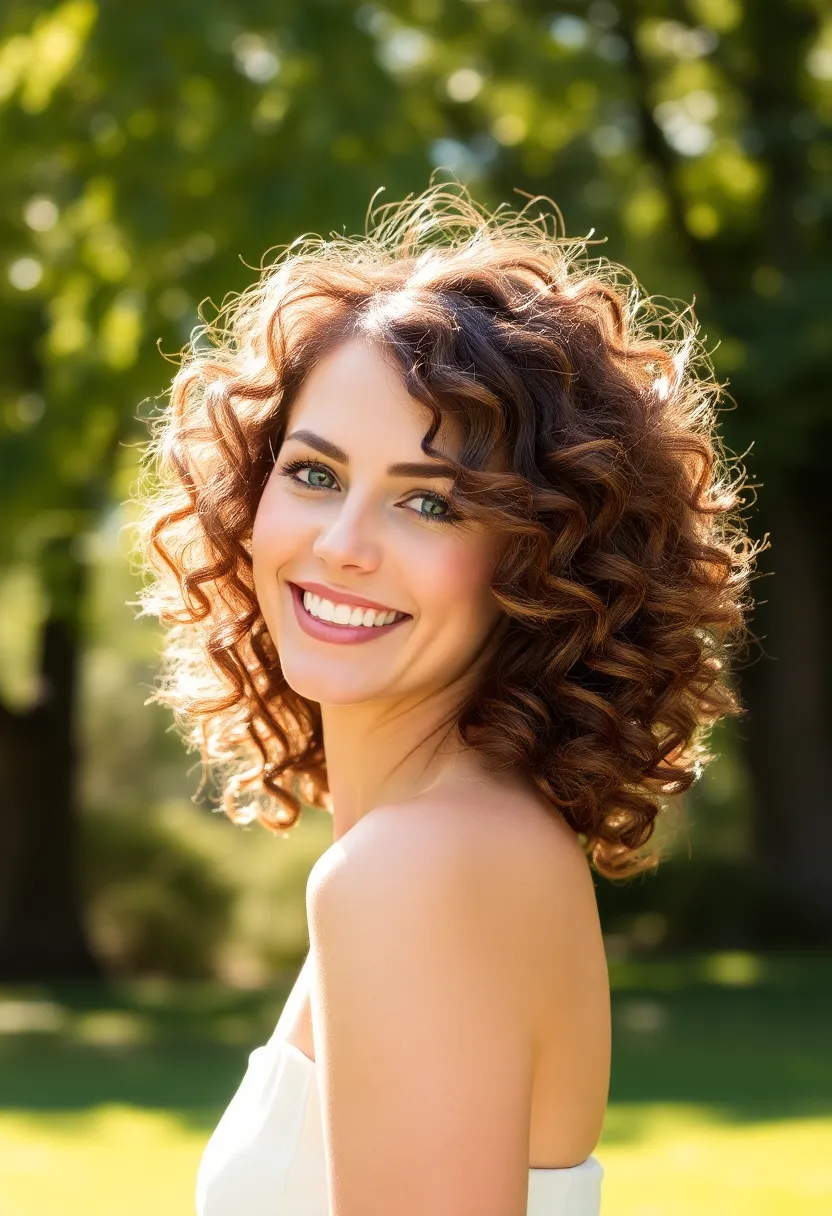 26 Short Layered Haircuts to Update Your Style - 5. Curly Lob with Layers