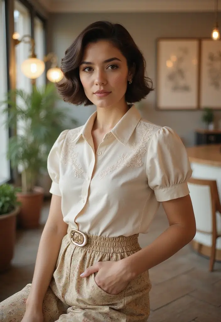 26 Simple Hairstyles That Look Effortlessly Chic - 19. Quick Vintage Roll