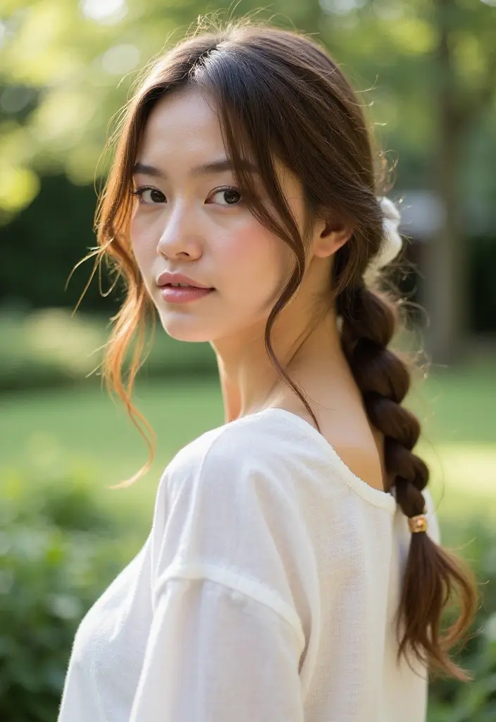 26 Simple Hairstyles That Look Effortlessly Chic - 24. Effortless Low Braid