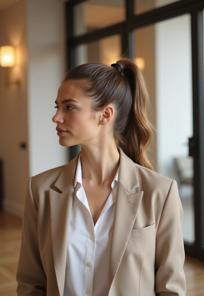 26 Simple Hairstyles That Look Effortlessly Chic - 3. Sleek Ponytail