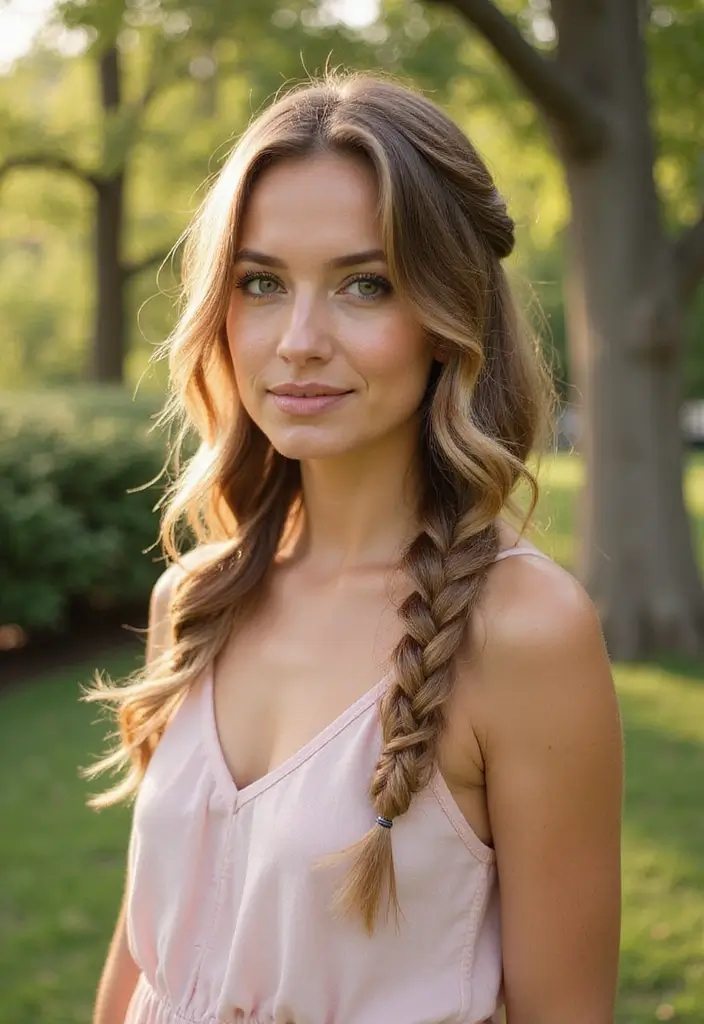 26 Simple Hairstyles That Look Effortlessly Chic - 6. Side Braid