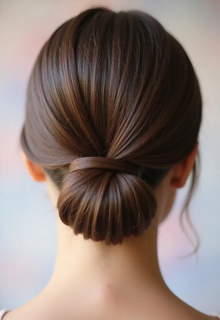 27 Elegant Hairstyles Straight Hair Beauties Will Adore - 1. Sleek Low Bun