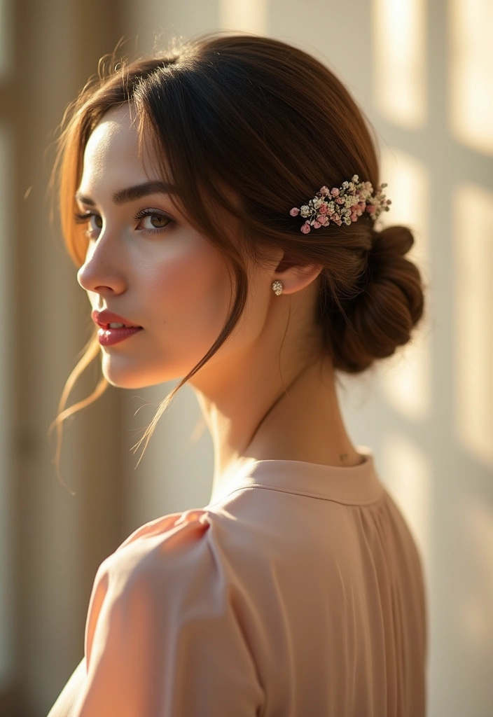 27 Elegant Hairstyles Straight Hair Beauties Will Adore - 11. Low Chignon