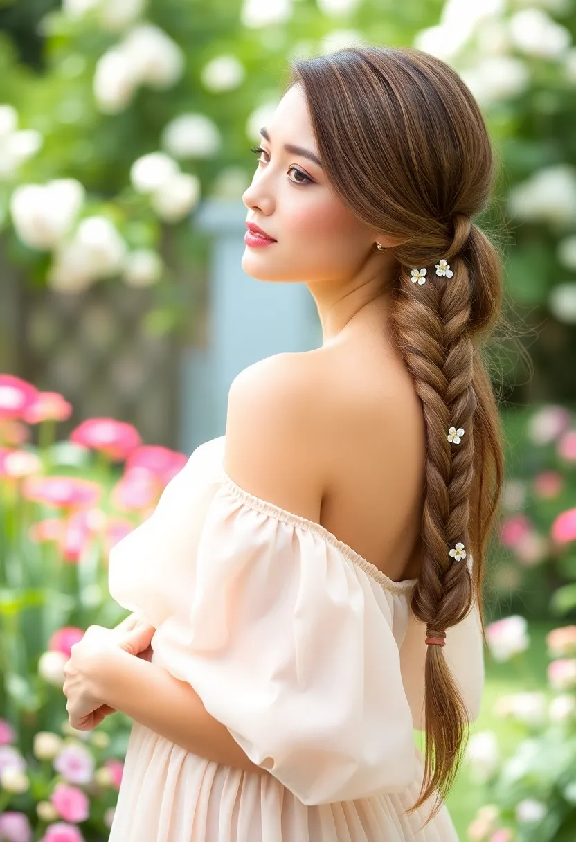 27 Elegant Hairstyles Straight Hair Beauties Will Adore - 22. Elegant Low Side Braid