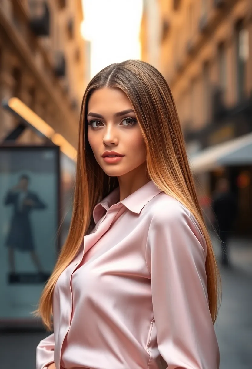 27 Elegant Hairstyles Straight Hair Beauties Will Adore - 27. Sleek Straight Hair with Highlights