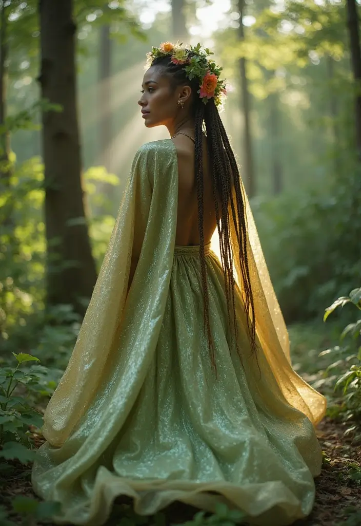 27 Hair Styles Drawing Ideas for Creative Inspiration - 1. Enchanted Forest Braids