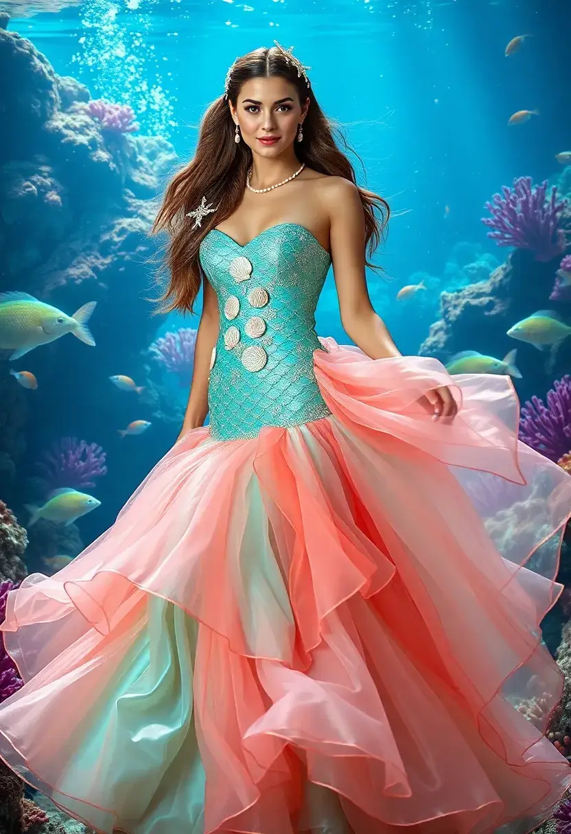 27 Hair Styles Drawing Ideas for Creative Inspiration - 10. Romantic Mermaid Tresses