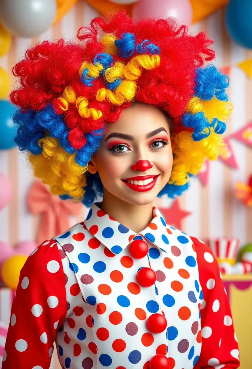 27 Hair Styles Drawing Ideas for Creative Inspiration - 13. Whimsical Clown Hair
