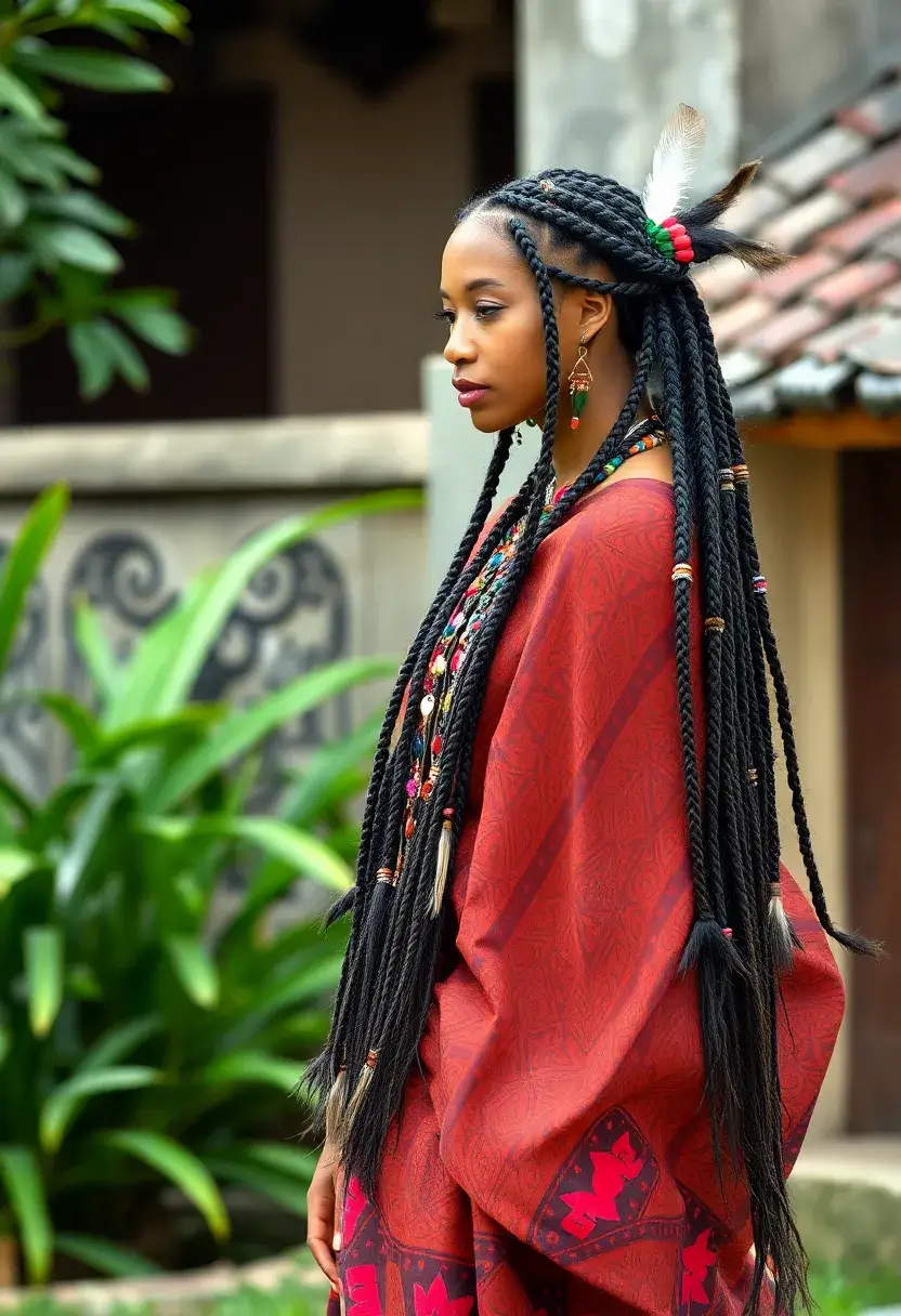 27 Hair Styles Drawing Ideas for Creative Inspiration - 25. Flowing Tribal Styles
