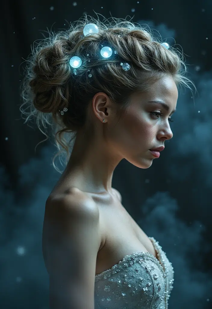 27 Hair Styles Drawing Ideas for Creative Inspiration - 4. Mysterious Sorceress Updo
