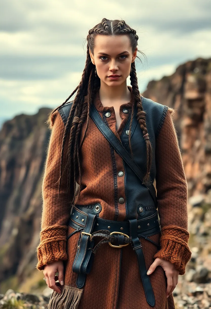 27 Hair Styles Drawing Ideas for Creative Inspiration - 7. Wild Viking Braids