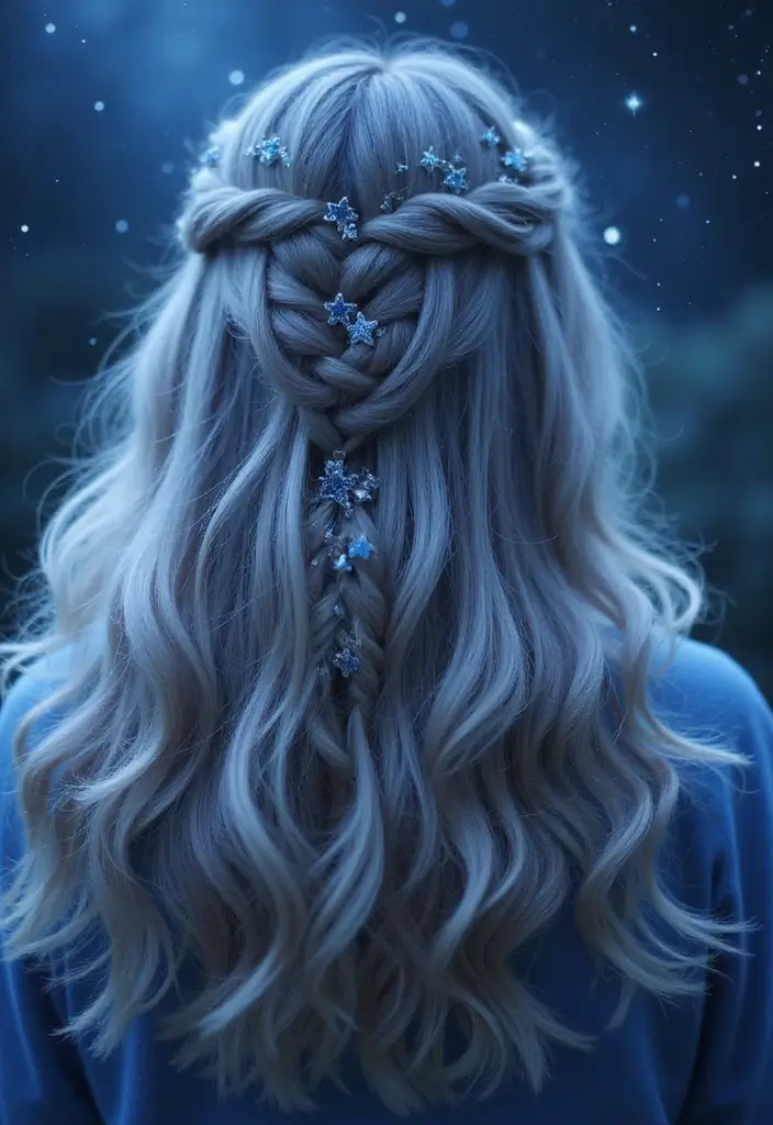 27 Hair Styles Drawing Ideas for Creative Inspiration - 8. Celestial Goddess Hair