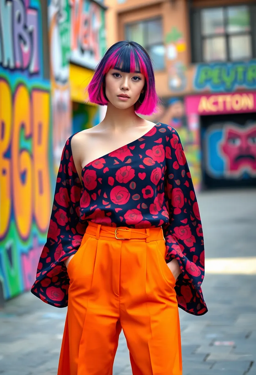 27 Hair Styles with Bangs That Frame Perfectly - 10. Bold Colored Bangs