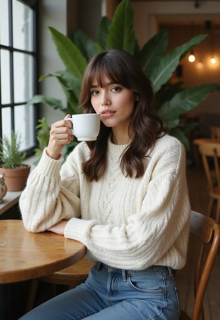 27 Haircut Bangs Ideas to Change Up Your Look - 20. Layered Curtain Bangs