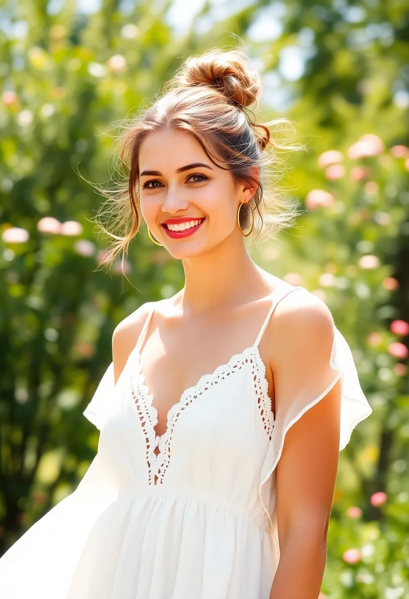 27 Haircut Inspo Long Styles for a Fresh Look - 13. Messy Bun with Loose Strands