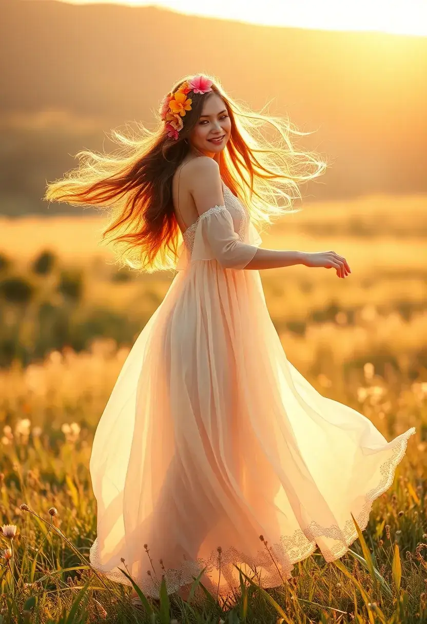 27 Haircut Inspo Long Styles for a Fresh Look - 14. Long and Flowing with Flowers