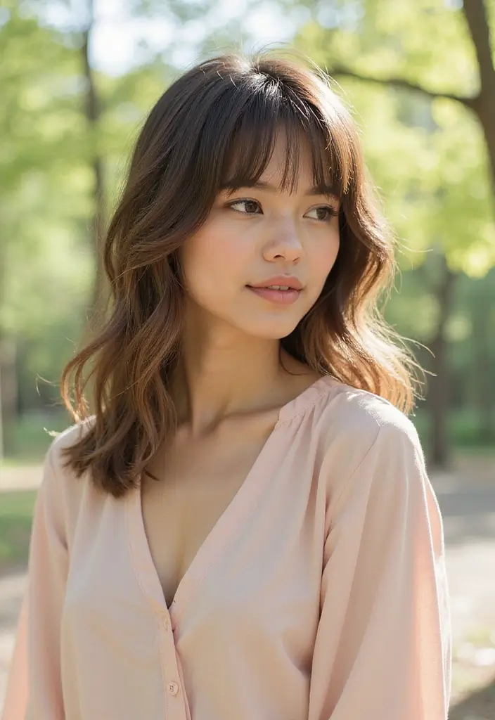27 Haircut Layers That Add Volume and Style - 16. Choppy Bangs with Layers