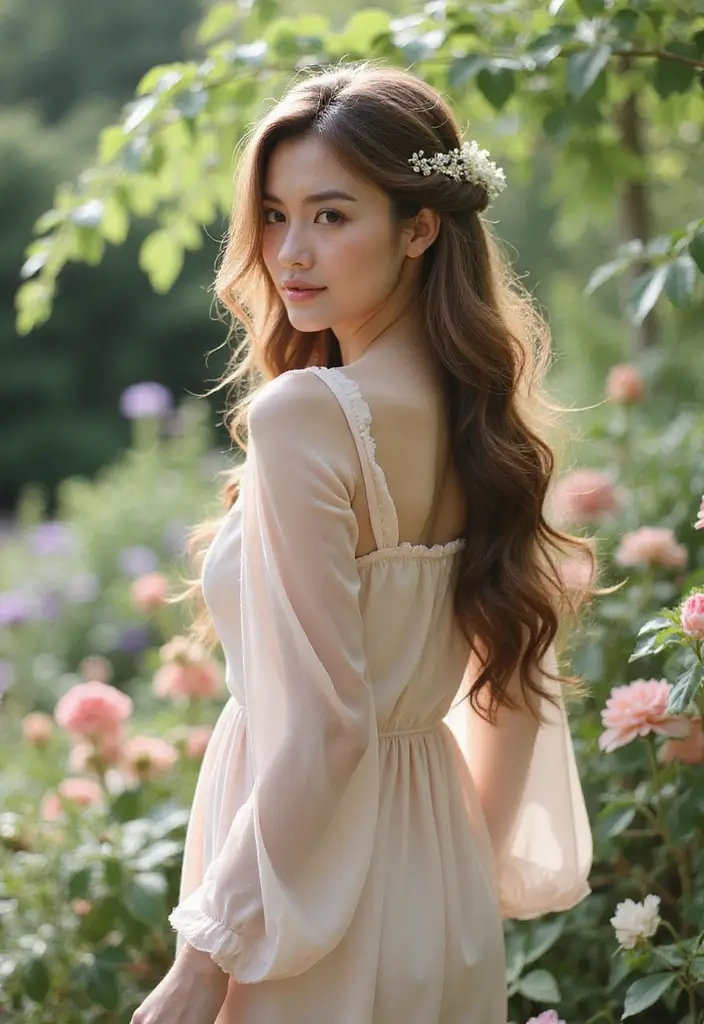 27 Hairstyles for Long Hair That Never Go Out of Style - 11. Twisted Half-Up, Half-Down