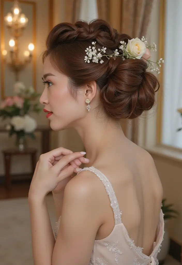 27 Hairstyles for Long Hair That Never Go Out of Style - 17. Elegant Twisted Updo