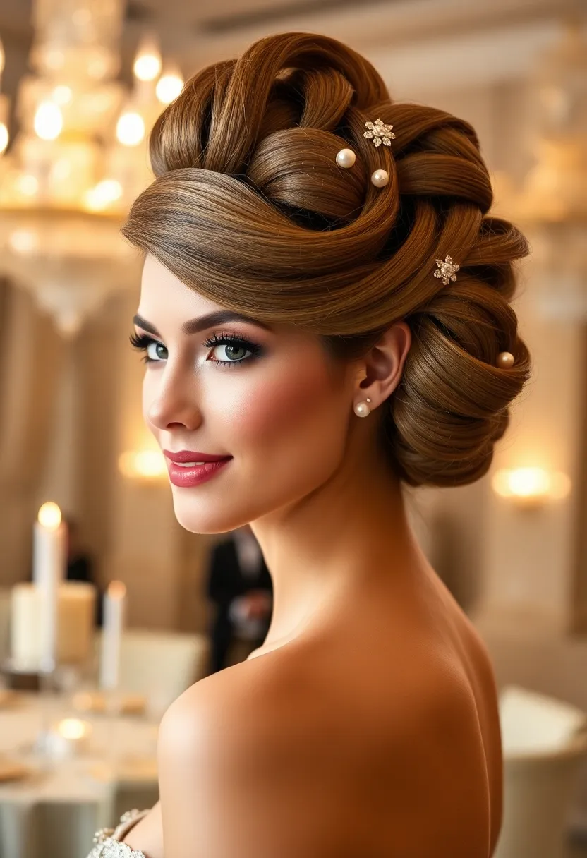 27 Hairstyles for Thin Hair Fine Over 50 That Work Wonders - 17. Voluminous Updo