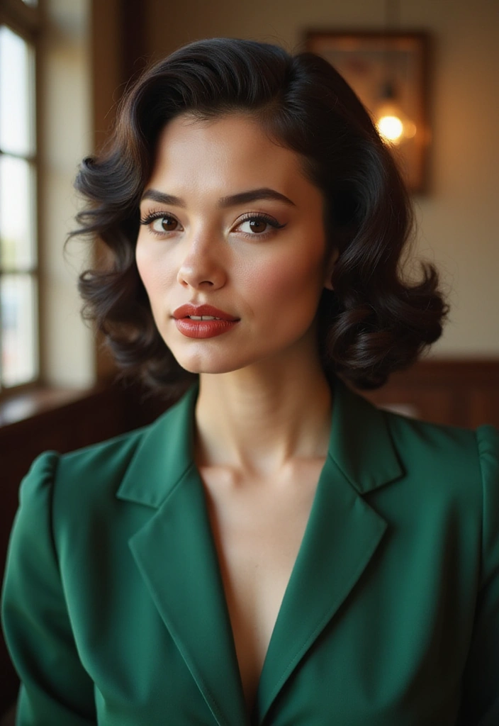 27 Hairstyles for Thin Hair Round Face That Flatter - 15. Vintage Waves