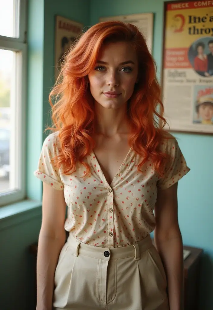 27 Hairstyles for Thin Hair Round Face That Flatter - 16. Pin-Up Curls