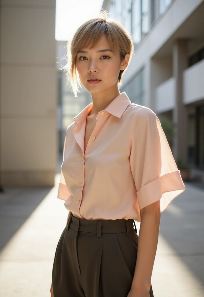27 Hairstyles for Thin Hair Round Face That Flatter - 17. Soft Pixie Cut