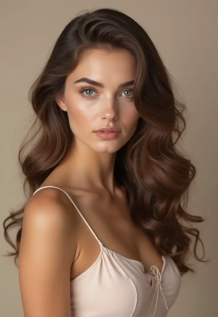 27 Hairstyles for Thin Hair Round Face That Flatter - 27. Glamorous Hollywood Waves