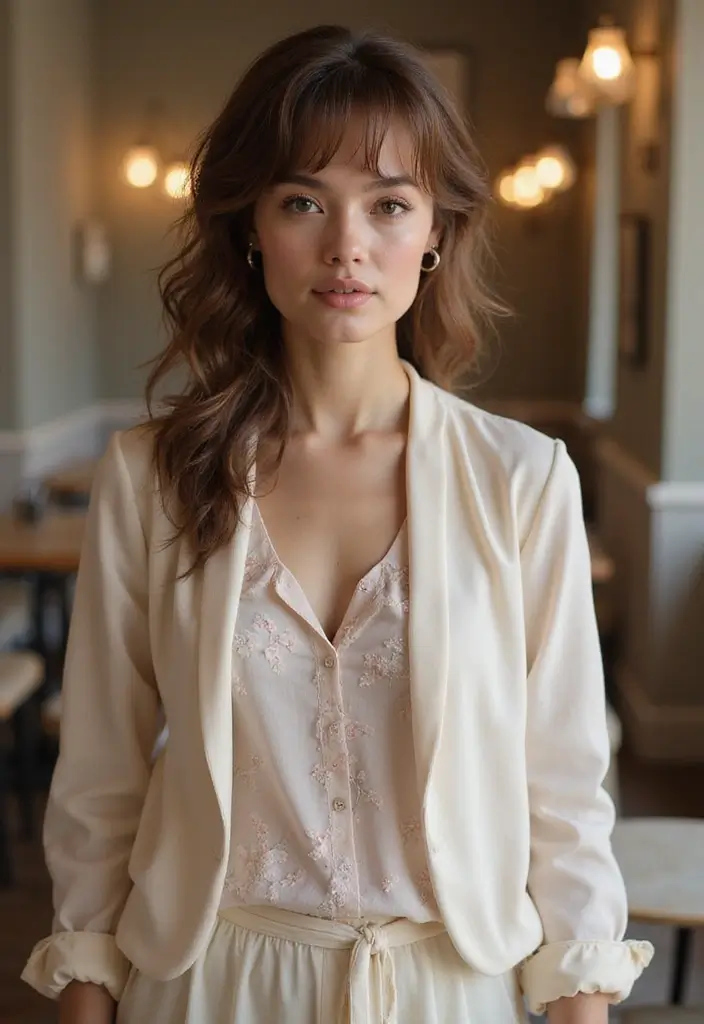 27 Medium Length Haircuts with Layers and Bangs That Flatter - 25. Soft Layers with Side Bangs