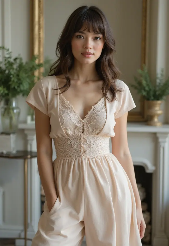 27 Medium Length Haircuts with Layers and Bangs That Flatter - 27. Textured Layers with Long Soft Bangs