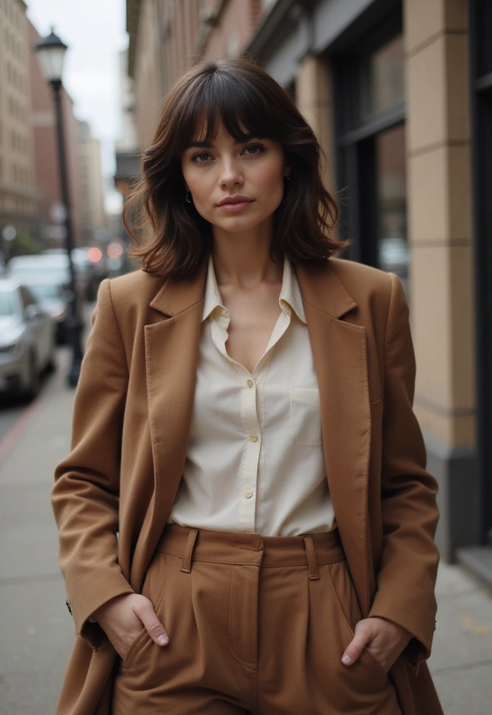 27 Medium Length Haircuts with Layers and Bangs That Flatter - 3. The Classic Lob with Bangs