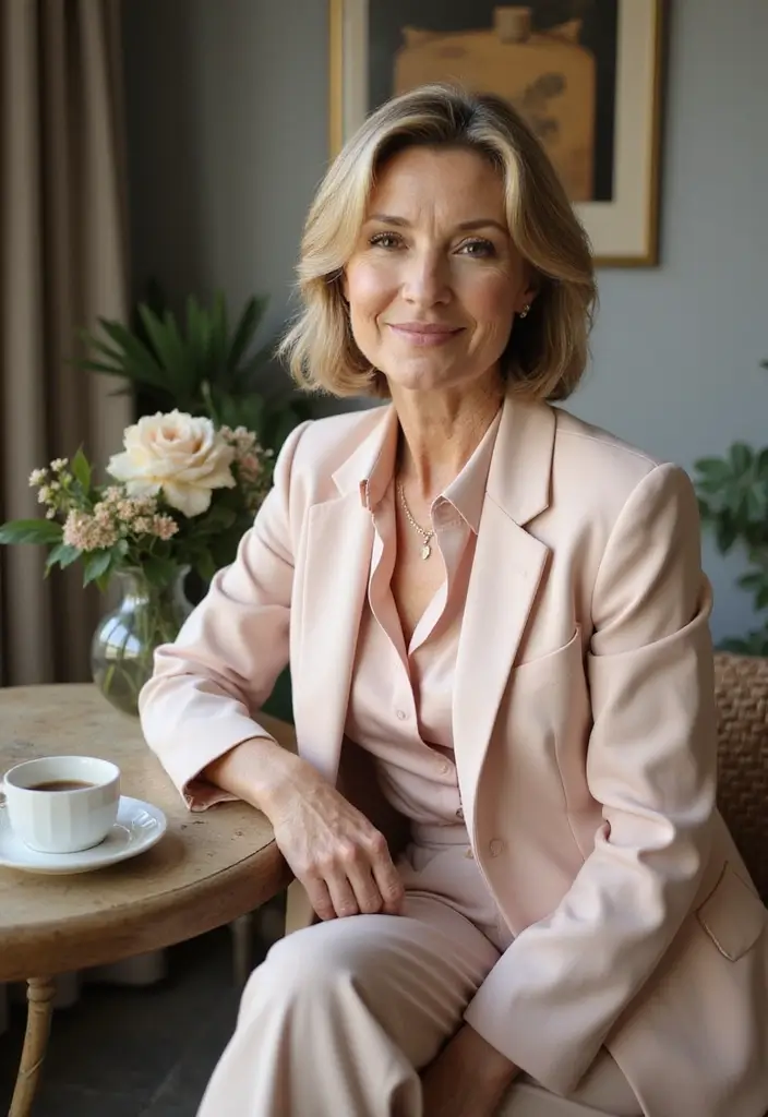 27 Medium Shaggy Hairstyles for Over 60 That Shine - 15. Half-Up Shaggy Style